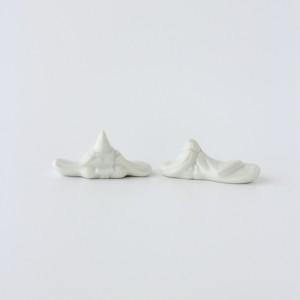 ポーセラーツ 白磁 食器 箸置き (男雛&女雛) 北欧風 : VICTORIA DESIGN