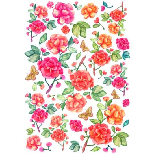 ポーセラーツ 転写紙 花柄 VICTORIA FLOWER (ヴィクトリアフラワー