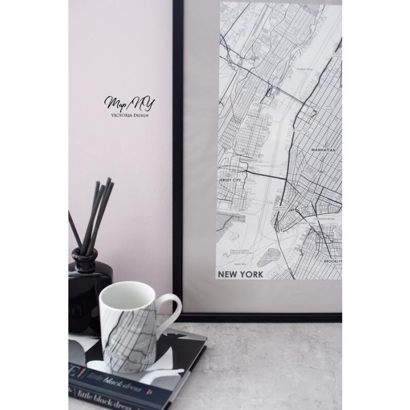 ポーセラーツ 転写紙 柄 地図 MAP/NY(マップ/ニューヨーク) : VICTORIA