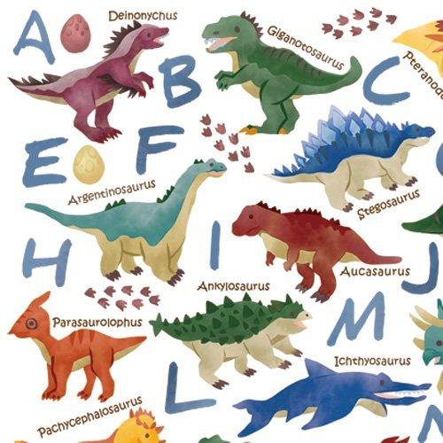 ポーセラーツ 転写紙 恐竜 アルファベット 可愛い 男の子 KIDS BOY DINOSAUR(キッズボーイダイナソー)｜victoriadesign