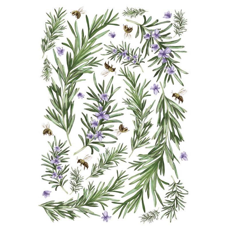 ポーセラーツ 転写紙 ハーブ 植物 ナチュラル ROSEMARY(ローズマリー