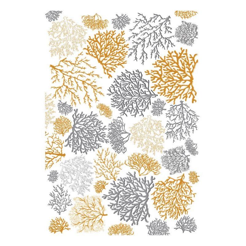 ポーセラーツ 転写紙 サンゴ 珊瑚 海 SEA CORAL シーコーラル ゴールド
