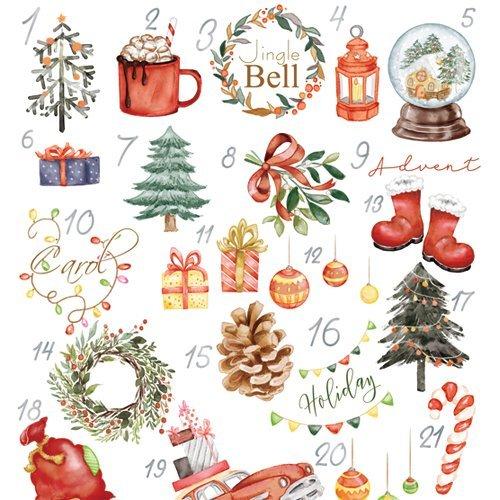 ポーセラーツ 転写紙 おしゃれ クリスマス サンタクロース ツリー