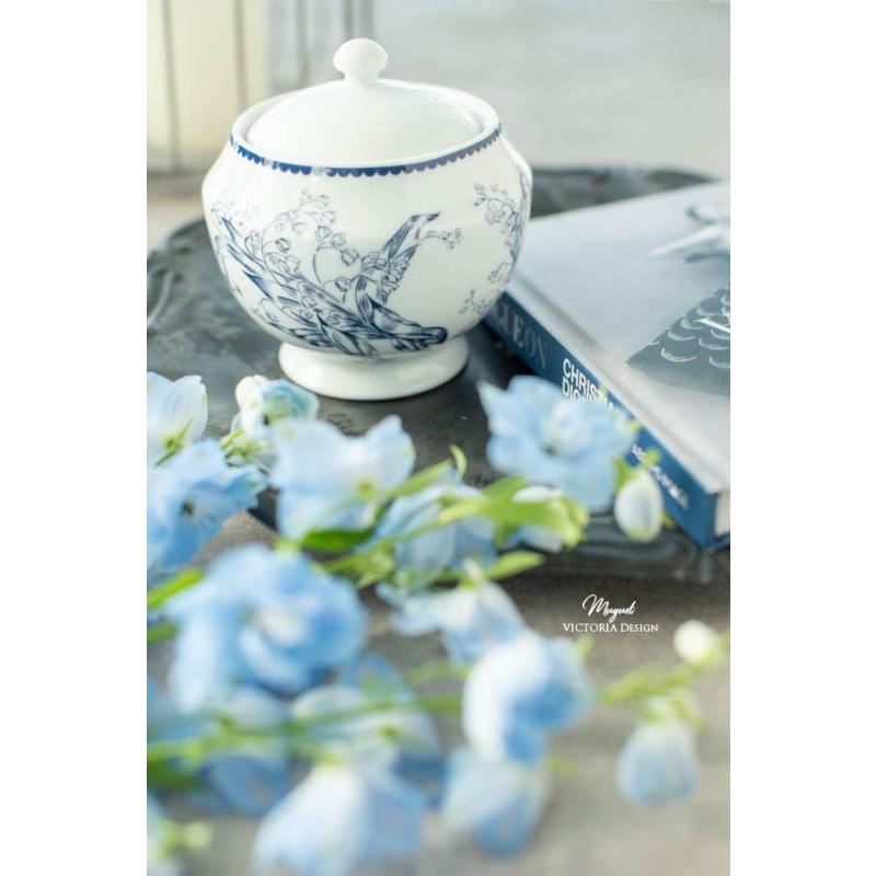 スズランの模様がとっても可愛い❤️ミュゲ（Muguet）のボウル2個セット スズランの模様がとっても可愛いミュゲ（Muguet）のオーバル