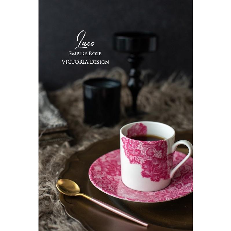 ポーセラーツ 転写紙 模様 LACE (レース) エンパイアローズ ピンク