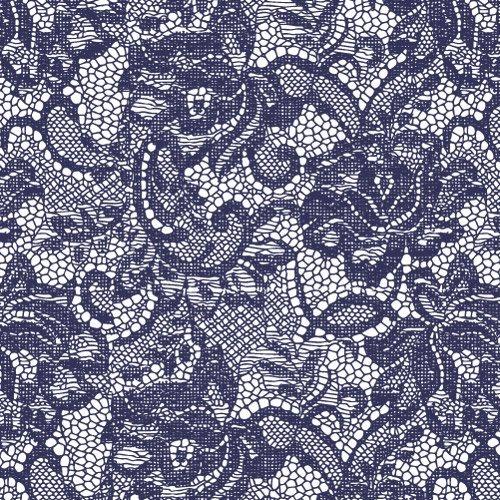 ポーセラーツ 転写紙 模様 LACE (レース) ネイビー : VICTORIA DESIGN