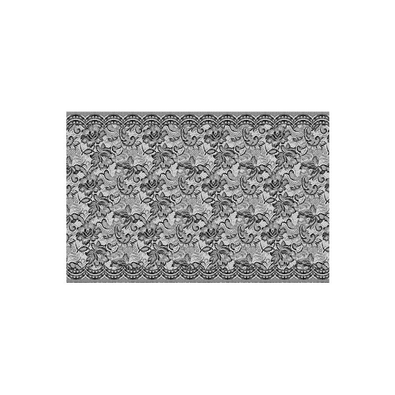 ポーセラーツ 転写紙 模様 LACE (レース) ブラック 黒 シック