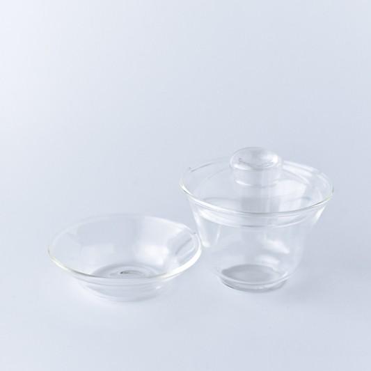 ポーセラーツ 白磁 ガラス チャイニーズグラス&ソーサー 北欧風