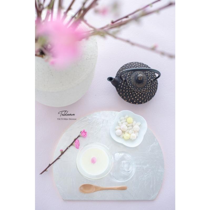 ポーセラーツ 白磁 ガラス チャイニーズグラス&ソーサー 北欧風