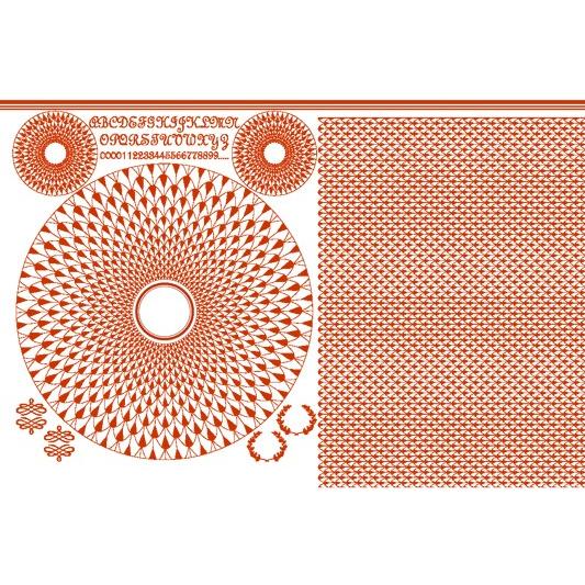 ポーセラーツ 転写紙 幾何学模様 Scale Pattern Set スケイルパターンセット レッド Victoria Design 通販 Yahoo ショッピング
