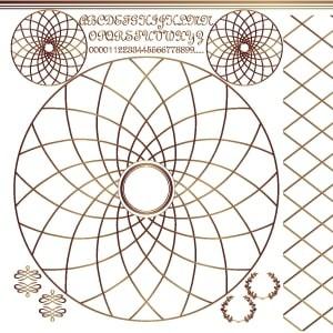 ポーセラーツ 転写紙 幾何学模様 Lattice Pattern Set ラティスパターンセット ブライトゴールド レンジ対応 Victoria Design 通販 Yahoo ショッピング