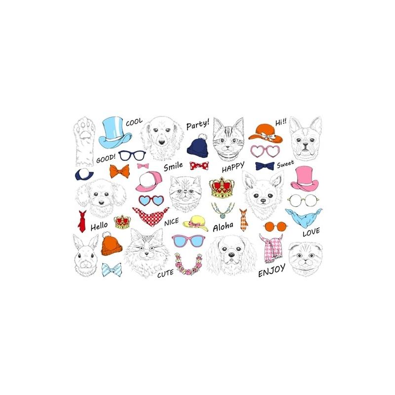 ポーセラーツ 転写紙 動物柄 COOL ANIMALS (クールアニマルズ