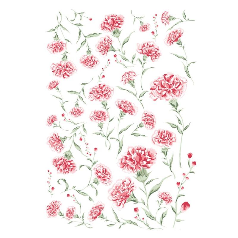 ポーセラーツ 転写紙 花柄 LAURY CARNATION(ローリーカーネーション
