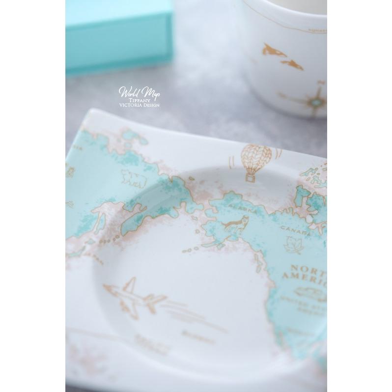 ポーセラーツ 転写紙 模様 WORLD MAP(ワールドマップ・ティファニー