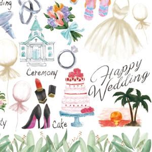 ポーセラーツ 転写紙 ウエディング RESORT WEDDING(リゾートウェディング)｜victoriadesign