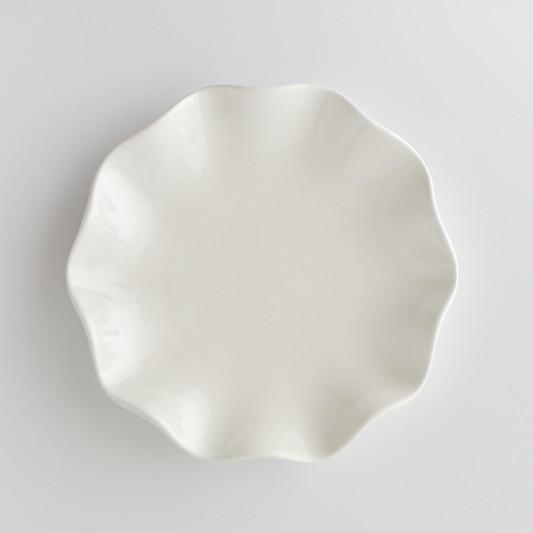 ポーセラーツ 白磁 食器 フリルフレアプレート 北欧風 : VICTORIA