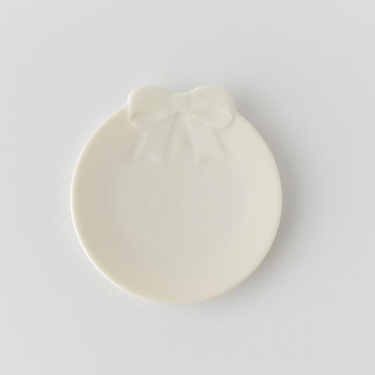 ポーセラーツ 白磁 食器 豆皿(リボン) 北欧風 : VICTORIA DESIGN