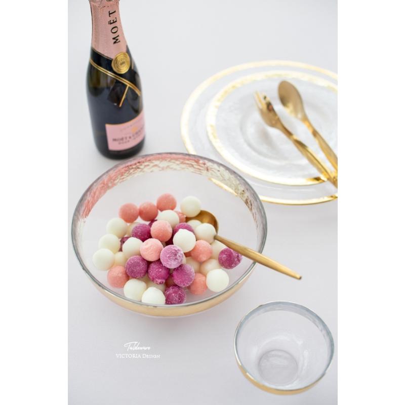 食器 皿 プレート ガラス シルバー ゴールド ガラスプレート Mサイズ