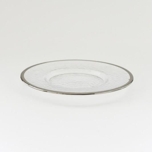 食器 皿 プレート ガラス シルバー ゴールド ガラスプレート M