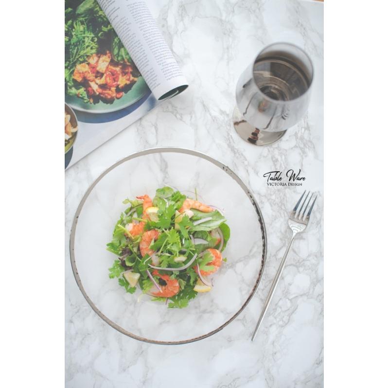 食器 皿 プレート ガラス シルバー ゴールド ガラスプレート Lサイズ