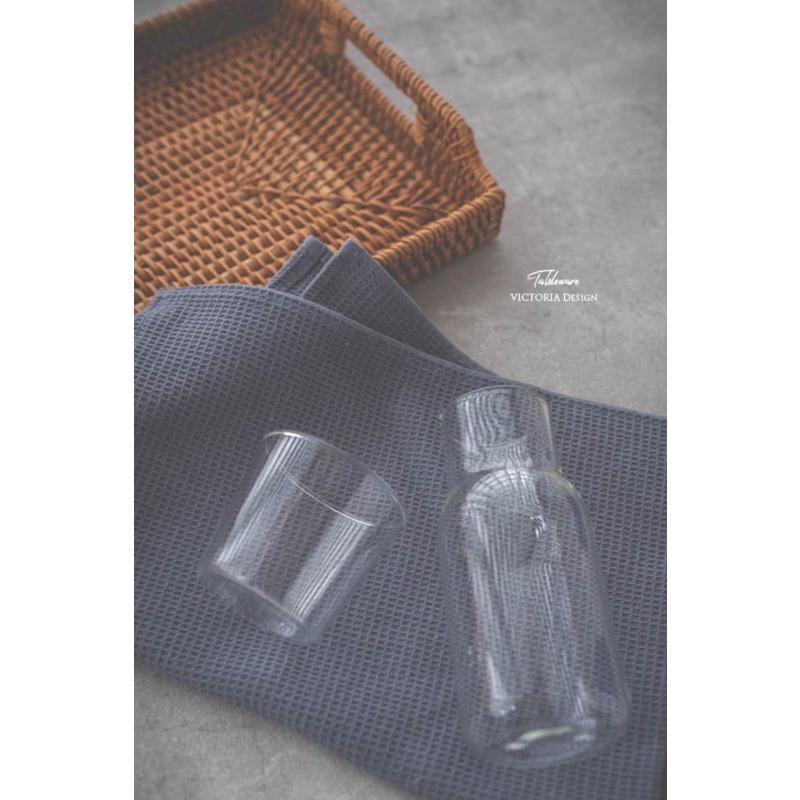 水差し ボトル コップ おしゃれ ガラスカップ＆ピッチャーセット