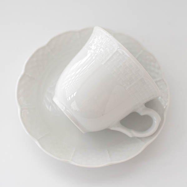 ポーセラーツ 白磁 食器 カップ&ソーサー セット コーヒーカップ