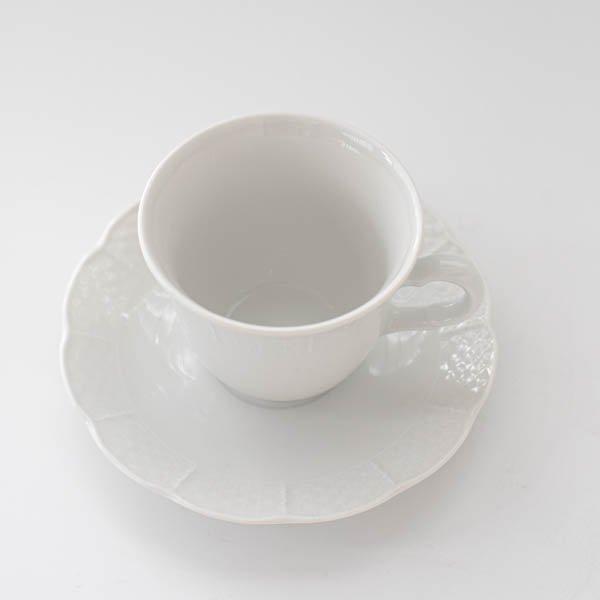 ポーセラーツ 白磁 食器 カップ&ソーサー セット コーヒーカップ