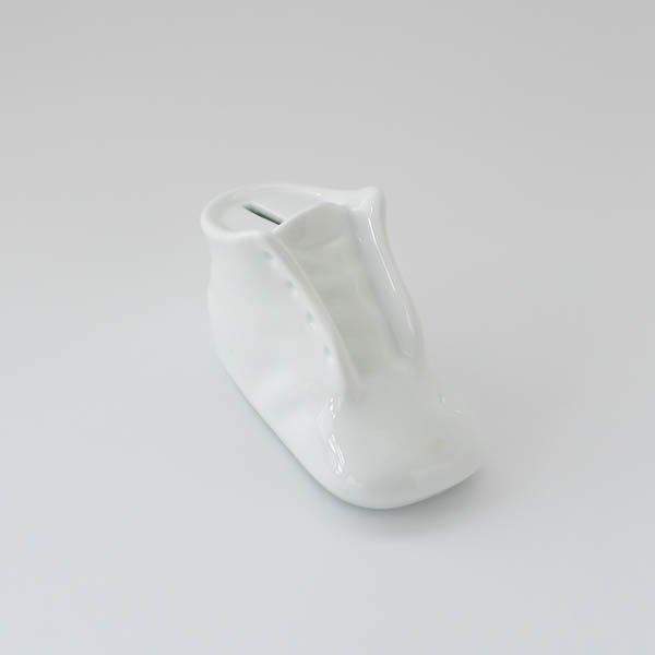 ポーセラーツ 白磁 貯金箱 靴 コインバンク (キッズシューズII