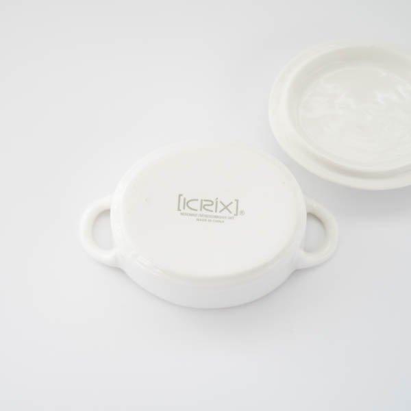 ポーセラーツ 白磁 楕円キャセロール(蓋付)(無くなり次第終了