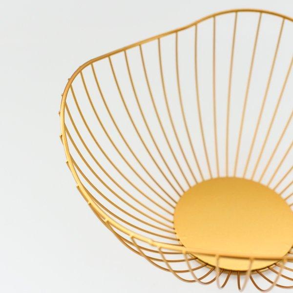 ゴールドフルーツバスケット かご ゴールド 収納 インテリア おしゃれ