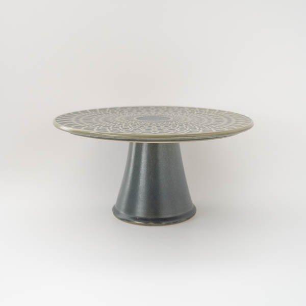 ケーキスタンド 陶器 コンポート / タルヴィーケーキスタンド(グリーン