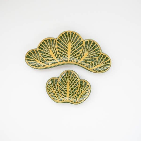 テーブルウェア 食器 錦金松葉形プレート25cm (ホワイト×ゴールド