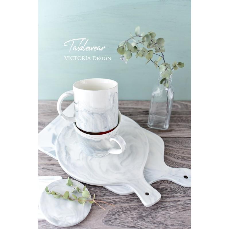 ポーセラーツ 白磁 コースター マーブルコースター サークル スクエア