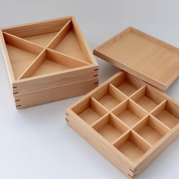 テーブルウェア 重箱 角重 お重 お弁当 お正月 和 3段 木製 おせち 三