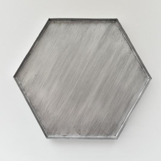 トレー お盆 エレガント アンティーク調 おしゃれ シルバーヘキサゴン