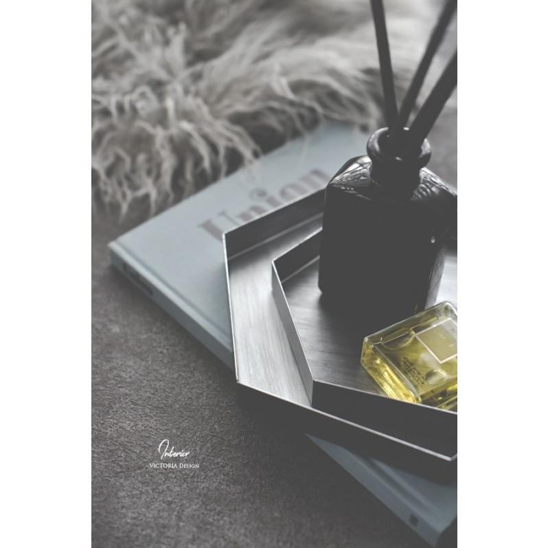 トレー お盆 エレガント アンティーク調 おしゃれ シルバーヘキサゴン