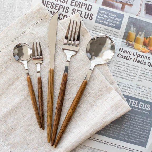 カトラリー カトラリーウッド カトラリー銀 金/ナチュラル