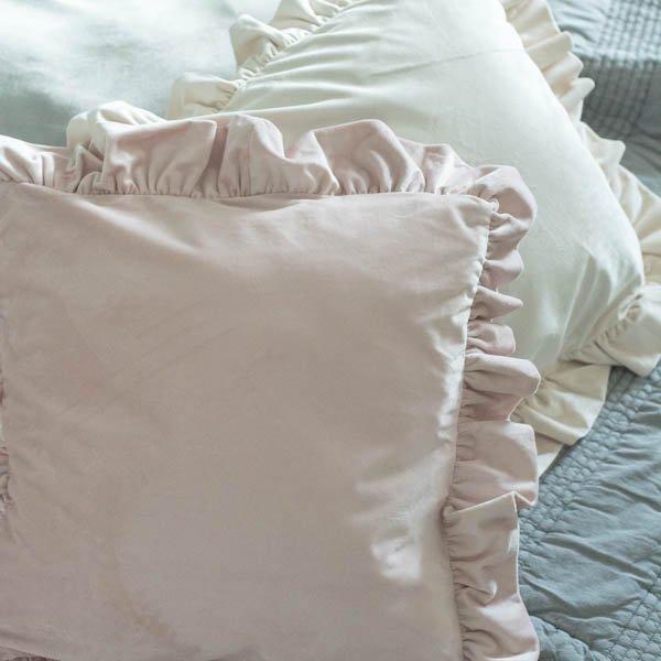 ファブリック インテリア シンプル ベロア 無地 ベルベットフリル