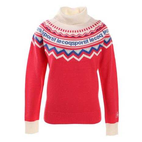 ルコックスポルティフ タートルネックセーター ピンク レディースL
