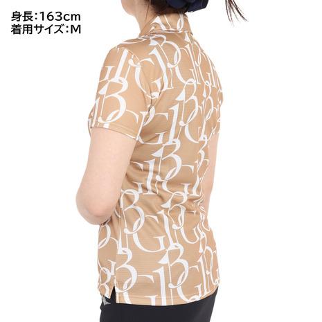 ウノ ピゥ ウノ ウグァーレ トレ（1PIU1UGUALE3）（レディース）ゴルフウェア BIG 113G 半袖ロゴ ポロシャツ GST069 BEGの画像