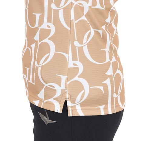 ウノ ピゥ ウノ ウグァーレ トレ（1PIU1UGUALE3）（レディース）ゴルフウェア BIG 113G 半袖ロゴ ポロシャツ GST069 BEGの画像