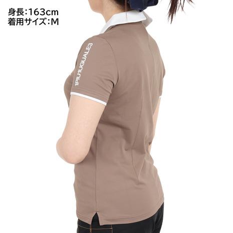 ウノ ピゥ ウノ ウグァーレ トレ（1PIU1UGUALE3）（レディース）ゴルフウェア ラウンドカラー 半袖ポロシャツ GST082 BEGの画像