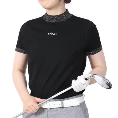 PING（ピン） （レディース）モックネック レディース ゴルフ 半袖 撥