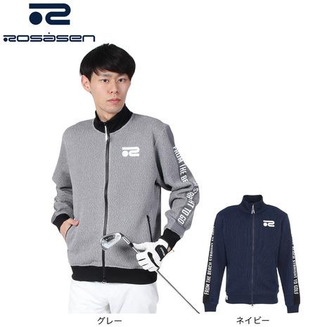 美品　ROSASEN ロサーセン クォーターゲージジップブルゾン ゴルフウェア ROSASEN ロサーセン クォーターゲージジップブルゾン M ゴルフウェア
