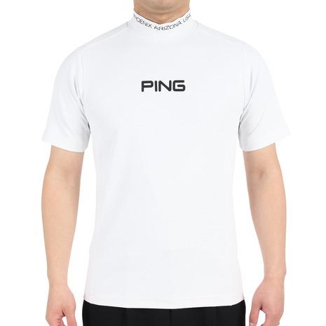 ピン（PING）（メンズ）ゴルフウェア 軽量 半袖 ダイア柄ストレッチメッシュハイネックシャツ 621-3168201｜victoriagolf｜03