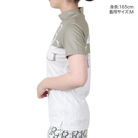 ウノ ピゥ ウノ ウグァーレ トレ（1PIU1UGUALE3）（レディース）ゴルフ 113G SIDE 半袖 モックネック シャツ GST142 BEGの画像