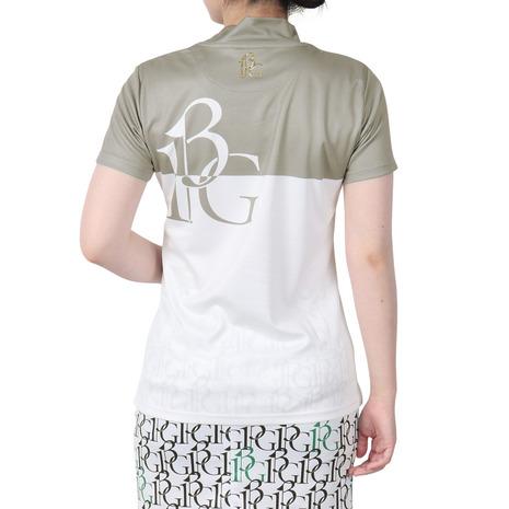ウノ ピゥ ウノ ウグァーレ トレ（1PIU1UGUALE3）（レディース）ゴルフ 113G SIDE 半袖 モックネック シャツ GST142 BEGの画像