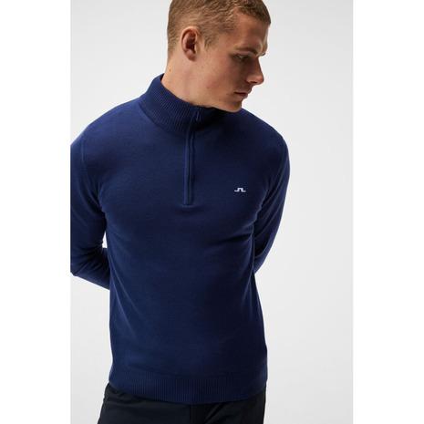 J.LINDEBERG（メンズ）ゴルフウェア 長袖 Kian ハーフジップ セーター