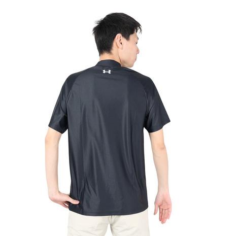残少 XL アンダーアーマー 黒 コンプレッション 半袖 モック ゴルフ 野球 UNDER ARMOUR（アンダーアーマー） （メンズ）ゴルフウェア 吸汗速乾