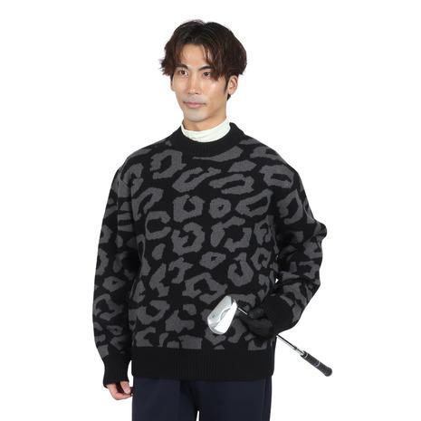 J.LINDEBERG クルーネックセーター J.LINDEBERG（J.LINDEBERG）（メンズ）ゴルフウェア オリーブ クルー